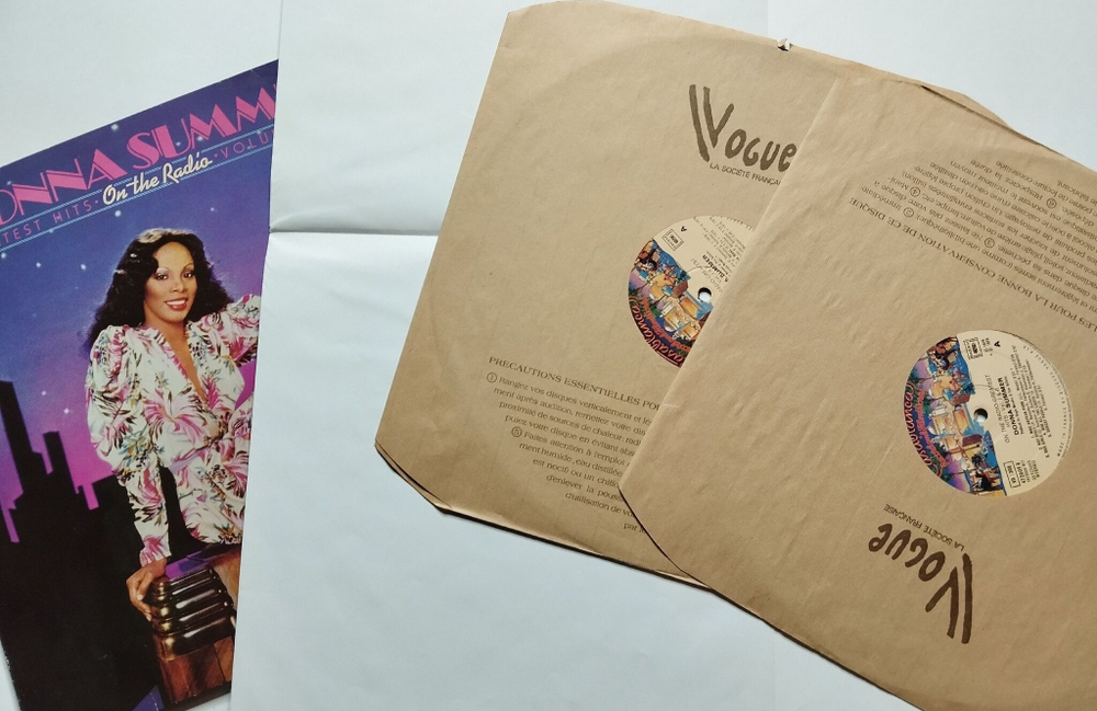 Винтажная виниловая пластинка LP Donna Summer On The Radio Greatest Hits Volumes I and II (France 1979) (Poster)