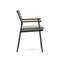 Bona Уличный стул из алюминия в черной отделке и массива тикового дерева