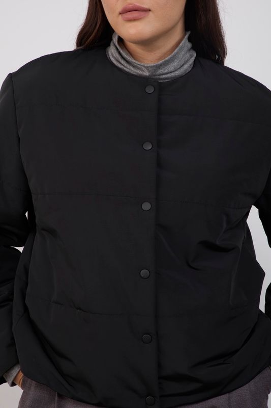 Куртка стеганая короткая, черный