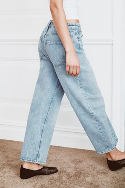 ZARA ДЖИНСЫ ZW COLLECTION ANKLE RELAXED СО СРЕДНЕЙ ПОСАДКОЙ, ГОЛУБОЙ