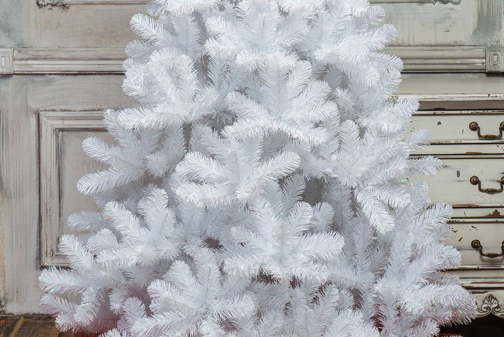 Искусственная белая елка «Жемчужная» (пвх) от 1,2 м до 3,5 м