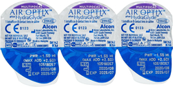 AIR OPTIX plus HydraGlyde Multifocal (Эйр Оптикс плюс хайдраглайд Мультифокал) 3 линзы