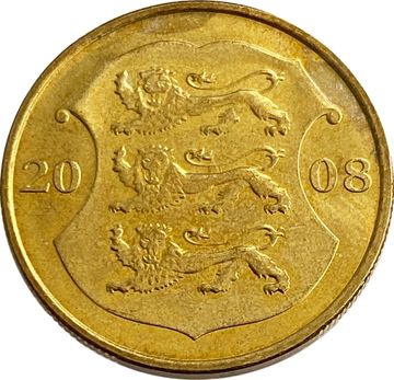 1 крона 2008 Эстония «90 лет Эстонской республике»