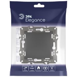 14-1111-05 ЭРА Кнопка, 10АХ-250В, Elegance, антрацит