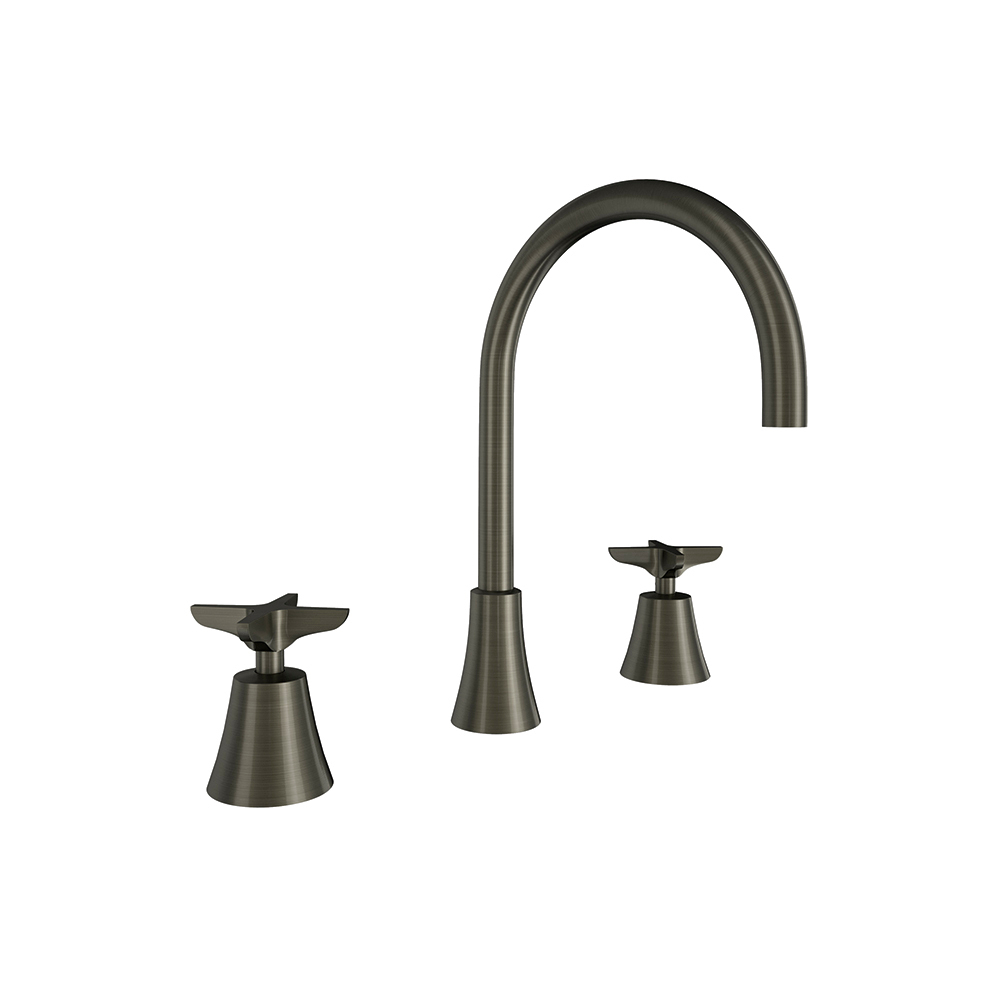 Смеситель для раковины на 3 отверстия ADAGIO 914901GR графит