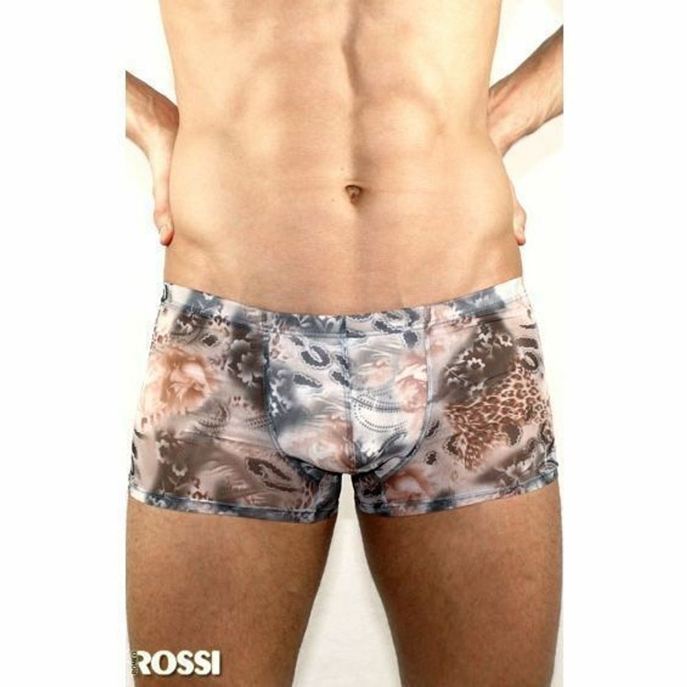 Мужские трусы боксеры прозрачные леопард Romeo Rossi Hong Kong Leopard Boxer