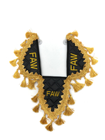 Вымпел тройной FAW (экокожа, черный с золотыми кисточками)