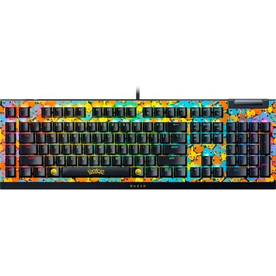 Клавиатура Razer BlackWidow V4 X (Green Switch), Pokemon Kanto Starters Edition - US Layout