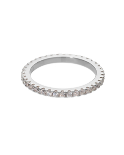 тонкое кольцо-дорожка с цирконами