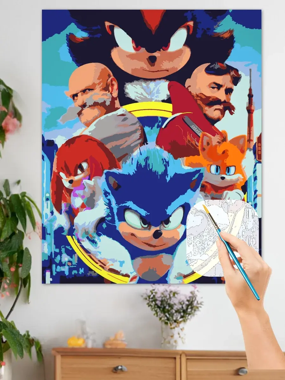 Картина по номерам Соник