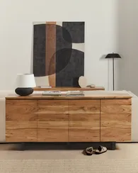 Сервант Uxue из массива акации с беленой отделкой 200 x 88