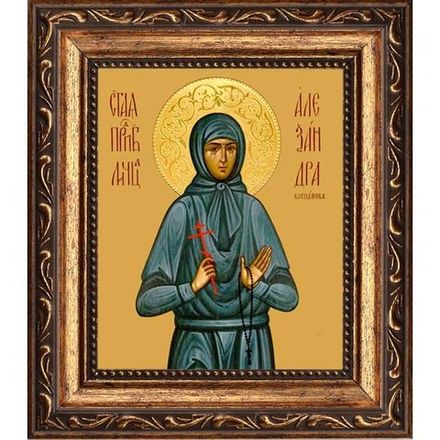 Александра Каспарова Преподобномученица, послушница. Икона на холсте.
