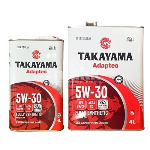 Масло моторное синтетическое TAKAYAMA 5W30 Adaptec C3 SN/CF металл Акция 4+1