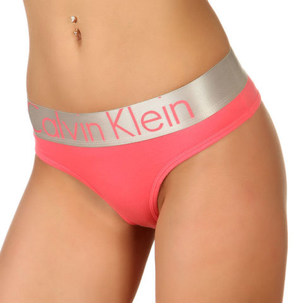 Женские трусы стринги коралловые Calvin Klein Women String Coral