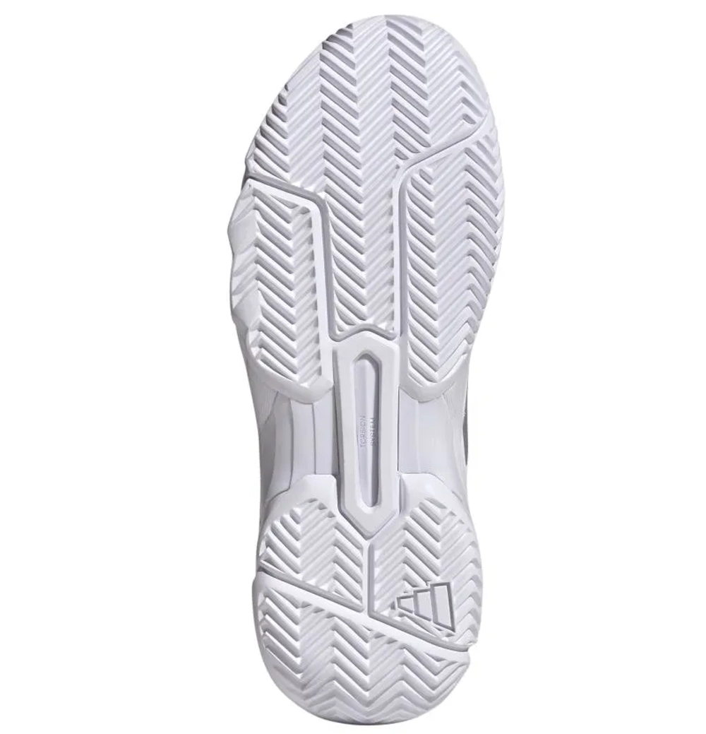 Женские Кроссовки теннисные Adidas CourtJam Control 3 W - cloud white/silver metallic/frozen purple