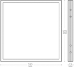Светильник LED-панель ДВО 36Вт 595х595х19мм 4000K 2900Лм опал IP40 AL2115 Feron 21078