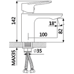 Смеситель для раковины Oute T206 T20601