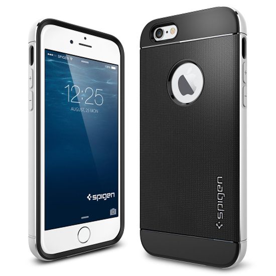 Sgp Spigen Case Neo Hybrid Metal Satin Silver SGP11037 - Противоударная, металлическая накладка-гибрид премиум класса для iPhone 6 / 6S