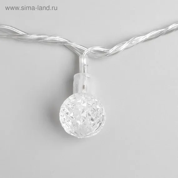 Гирлянда нить Фонарики 5 м., IP20, прозрачная нить, 20 мульти LED (RG/RB), 220 В, Luazon Lighting (1080404)