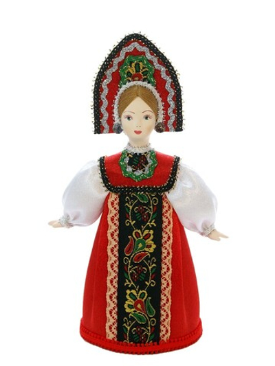 Кукла коллекционная девушка в русском костюме