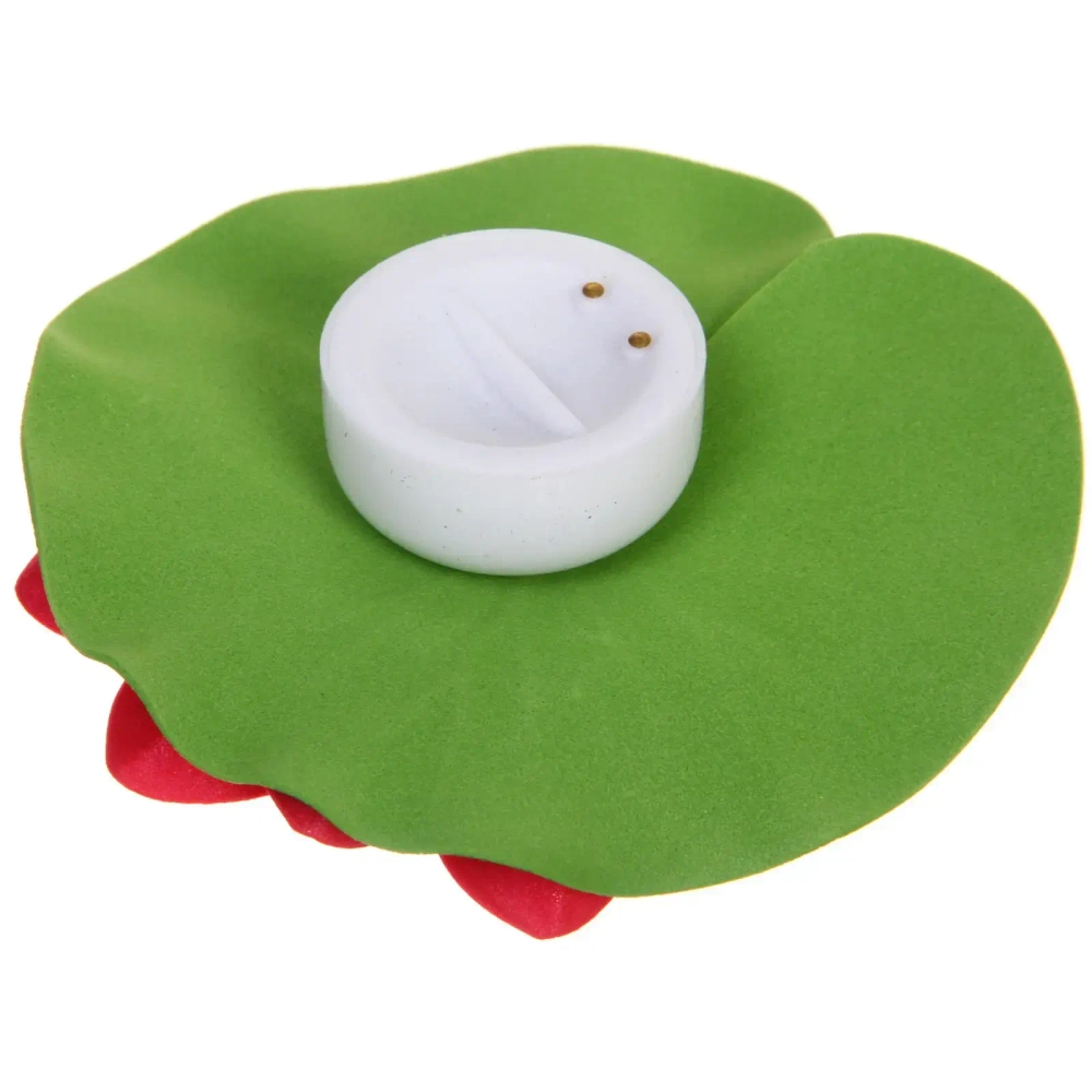 Растение водоплавающее «Кувшинка» d-10 см от контакта с водой, красный с подсветкой (RGB)