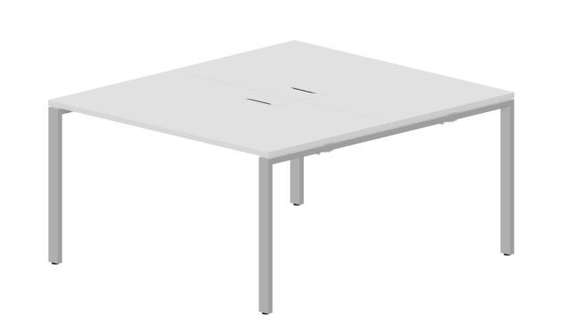 Составной стол Strike на 2 рабочих места 1380х1566х750мм (2 металлических аутлета)