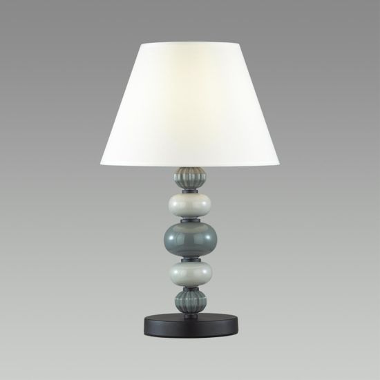 4896/1T MODERN ODL_EX23 163 черный матов./серый/молочный металл/керамика/ткань Настольная лампа E27 1*60W SOCHI