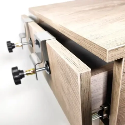 Кондуктор для сверления разметки и установки фасадов ящиков мебельный шаблон / набор 2е штуки