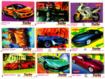 Вкладыши от жвачки Turbo Super - Турбо Супер. 23 штуки без повторов. Серия 471 - 540