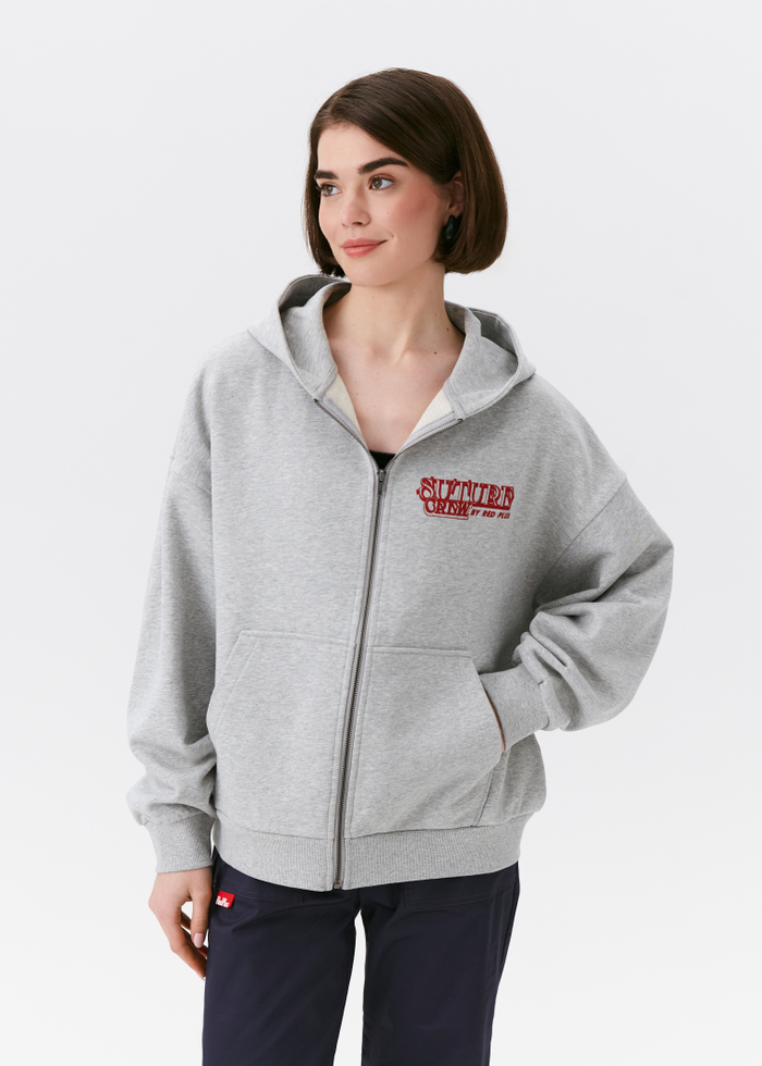 Худи унисекс Nebbia, серый меланж