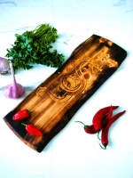 Доска разделочная деревянная из Кедра. "Дракон"