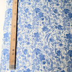 Вискоза (штапель) Голубые акварельные цветы