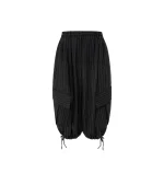 Бриджи из шерсти в полоску, Серые