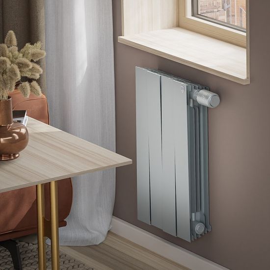 Радиатор Royal Thermo PianoForte 500 VDR Silver Satin - 6 секций нижнее подключение (правое)