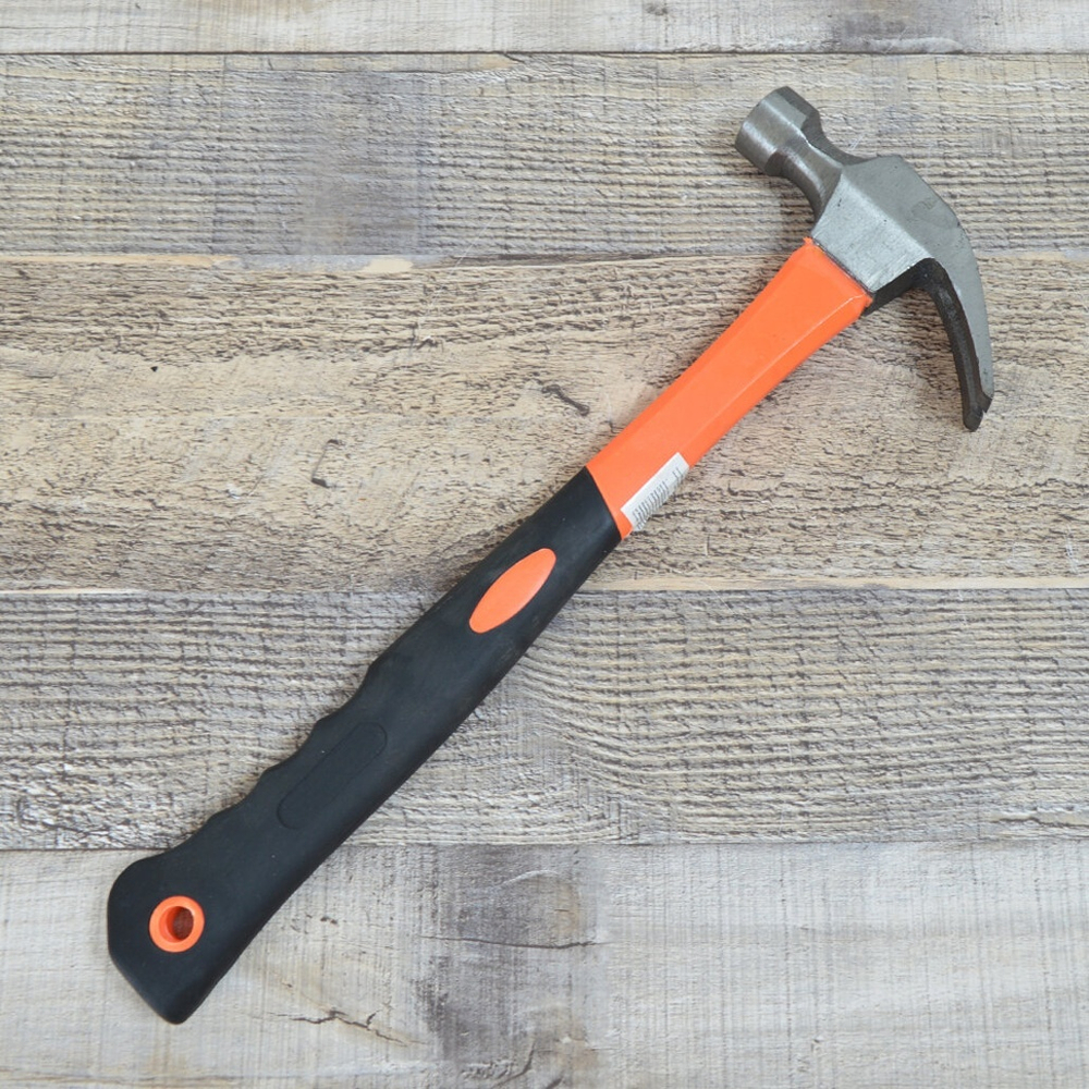 Молоток-гвоздодер 500г с пластиковой ручкой