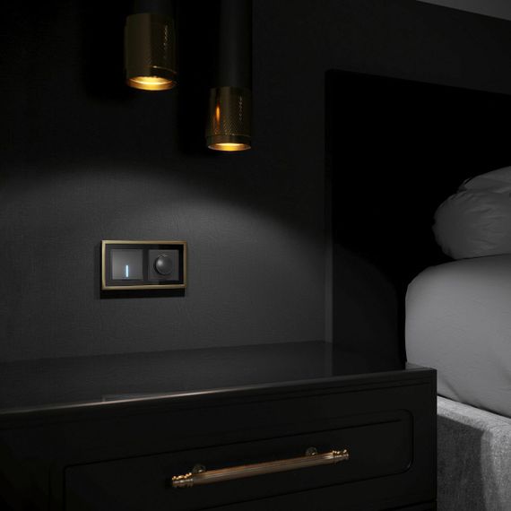 Рамка Werkel Baguette на 2 поста черный/латунь W0022852 4690389185786