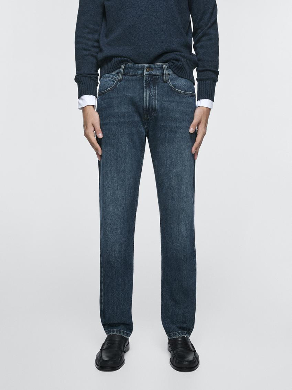 Massimo Dutti Джинсы зауженного кроя, темно-синий