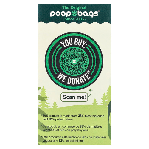 Original Poop Bags, без запаха, 120 пакетиков