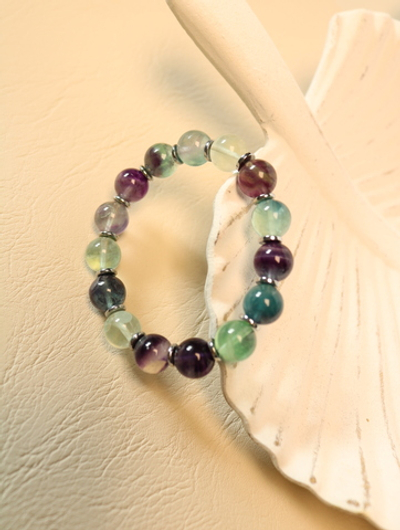 Браслет из флюорита "Радуга ясности"