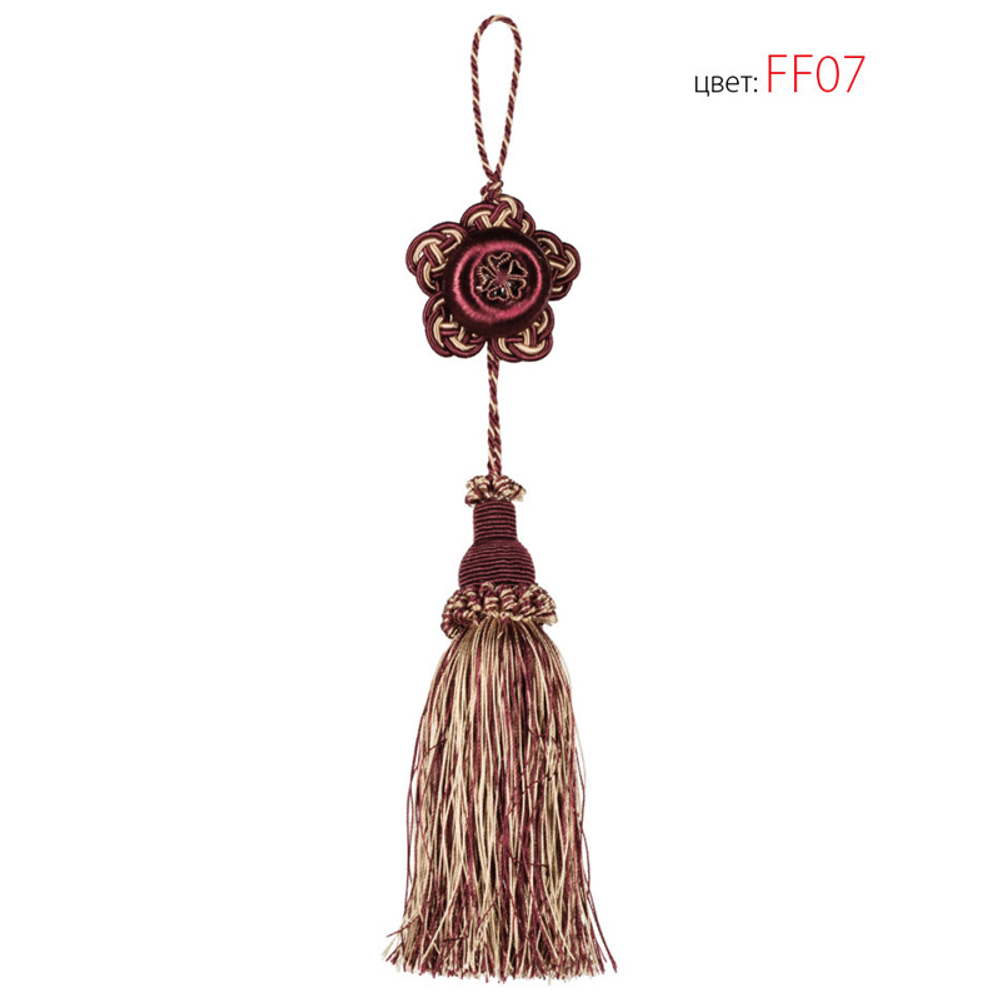 Розетка с кисточкой Modern Trimmings арт. Giati col. FF07 (высота кисти 15 см)