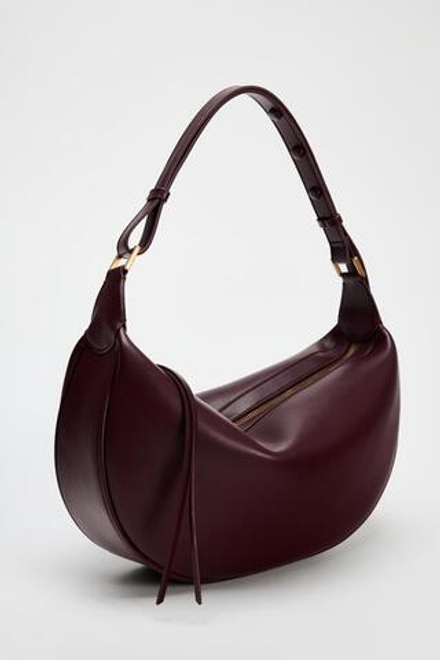 ZARA ОВАЛЬНАЯ СУМКА, БОРДОВО-КРАСНЫЙ