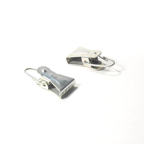 Зажим шторный металлический без колец 100шт/уп цена за 1шт.