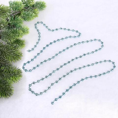 Бусы на елку 2,5м «Шарик Дискобол» d-5мм, Голубой