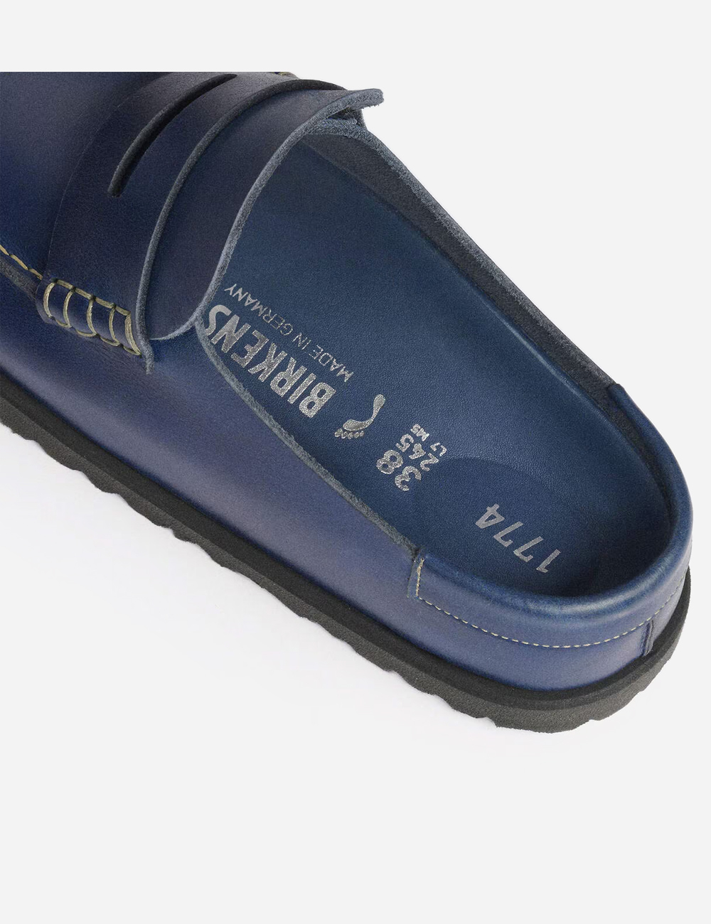 Birkenstock 1774 Naples Wrapped Natural Leather Oiled " Midnight Navy"