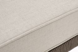 "Канны" угловой модуль плетеный из роупа, каркас алюминий коричневый (RAL8016) муар, роуп коричневый круглый, ткань бежевая 035