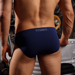 Мужские трусы слипы синие бесшовные ISSIMO SLIP 210