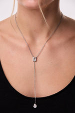 Колье-галстук Drop 2 Silver