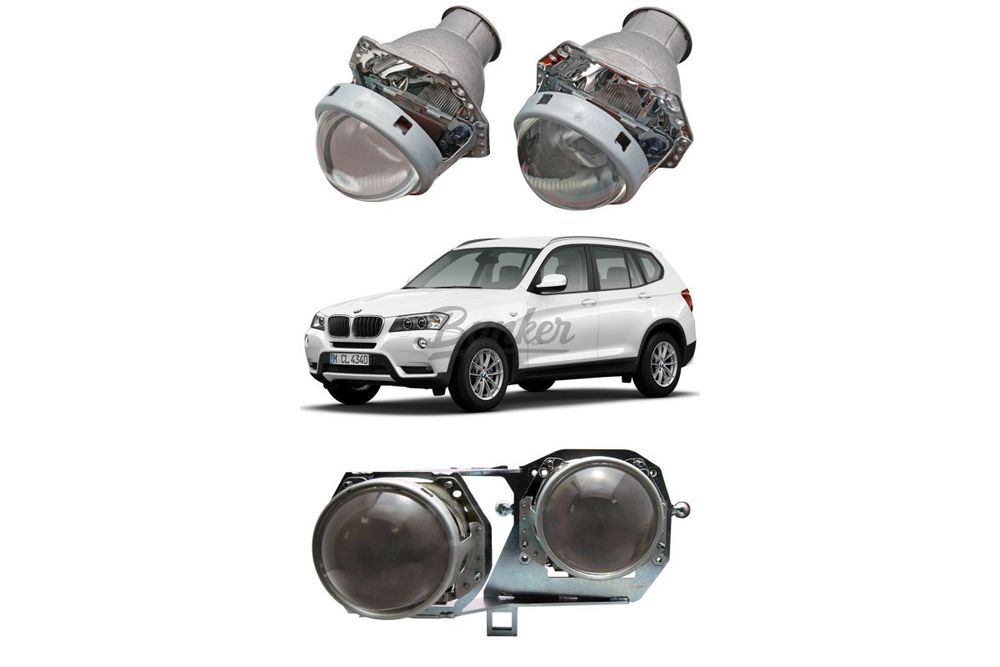 Готовый комплект для замены штатных линз Bosch AL+доп. пара линз, автокоррекор, BMW X3 F25 2010-2014
