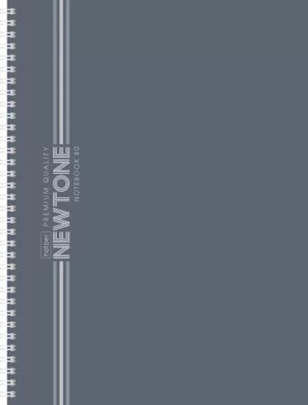 Тетрадь А4 80л кл. гребень Hatber "NEWtone Pastel. Серый агат" многоурперф., софт-тач