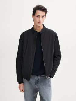 Massimo Dutti Легкая куртка с застежкой-молнией, темно-синий